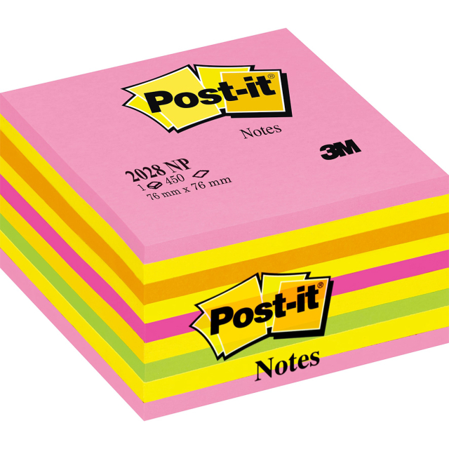 Post-it Note Cube 76x76 Kleurenmix Neon 1