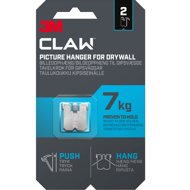 Claw Tavelhaak voor gipswand 7 kg 2-pack