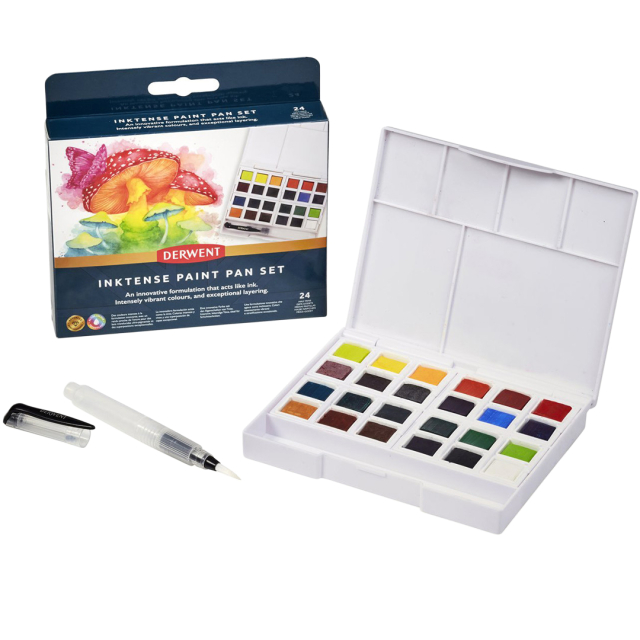 Inktense Aquarelverf 24 halve napjes