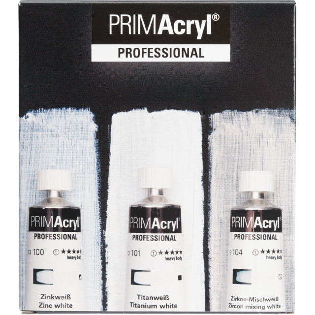 PRIMAcryl Acrylverf 35 ml Wit 3-delige set