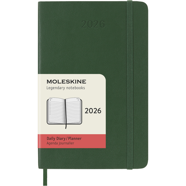 Kalender 12M Daily 2026 Softcover Pocket Myrtle Green