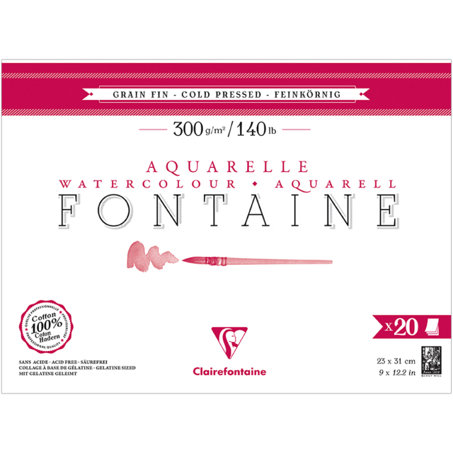 Fontaine Aquarelblok CP 23x31 cm 300g