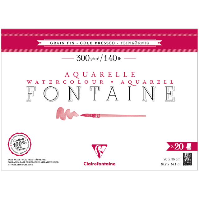 Fontaine Aquarelblok CP 26x36 cm 300g