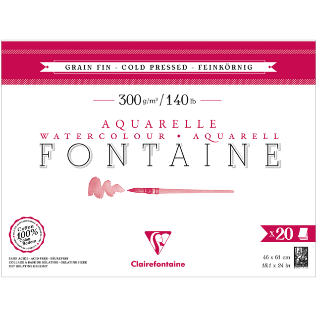 Fontaine Aquarelblok CP 46x61 cm 300g