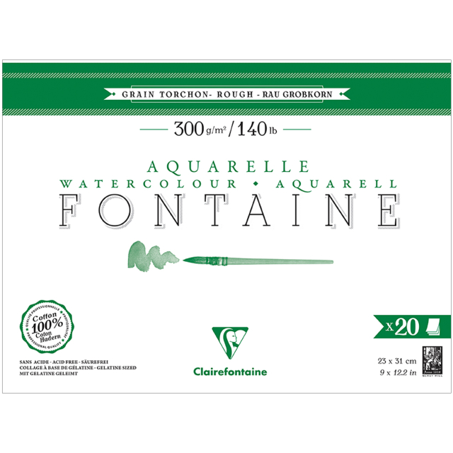 Fontaine Aquarelblok Rough 23x31 cm 300g