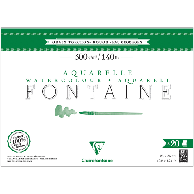 Fontaine Aquarelblok Rough 26x36 cm 300g