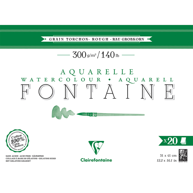 Fontaine Aquarelblok Rough 31x41 cm 300g