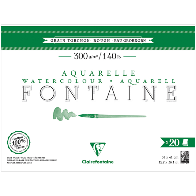 Fontaine Aquarelblok Rough 31x41 cm 300g