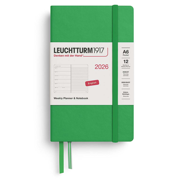 Kalender Weekly Planner & Notebook 2026 A6 Spring Leaf