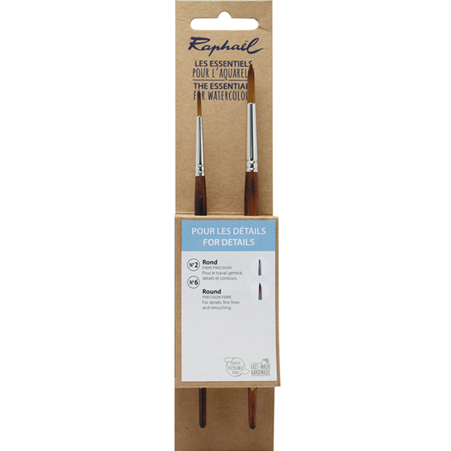 Synthetische penselen Aquarel Details 2-delig set