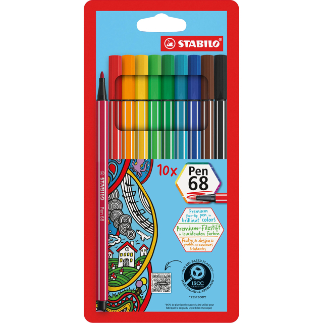 Pen 68 Viltstift 10-pack