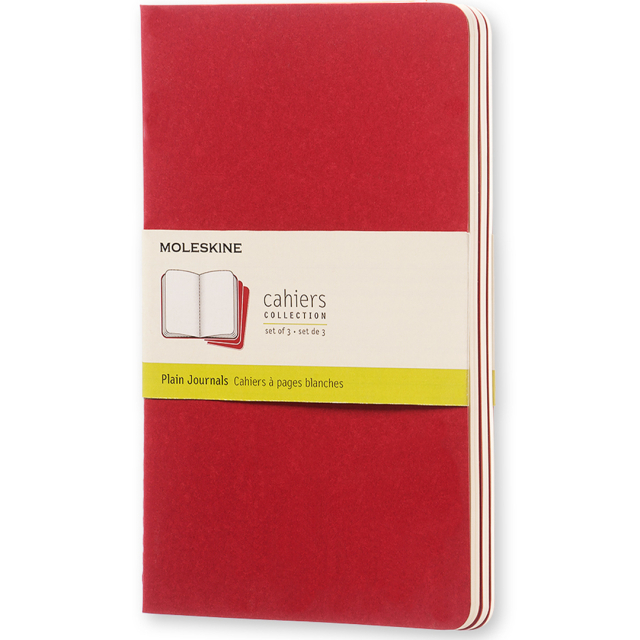 Cahier Notebook Large Red Ongelinieerd