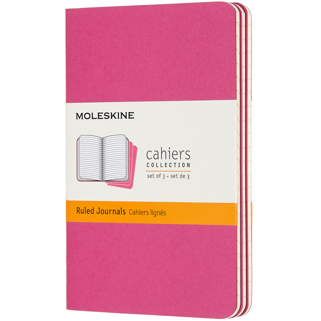 Cahier Notebook Pocket Pink Gelijnd