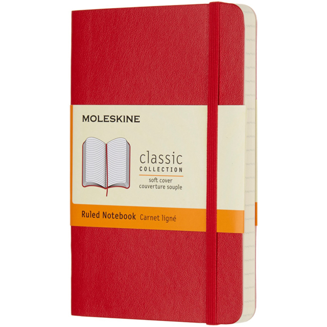 Classic Soft Cover Notebook Pocket Red