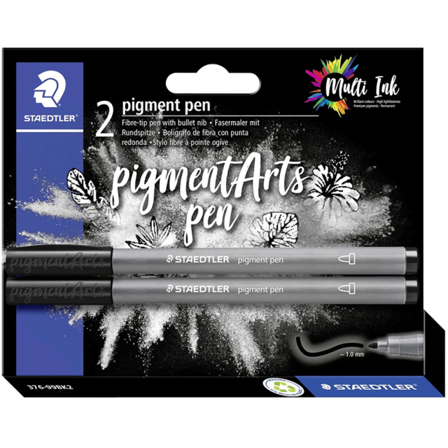 Pigment Arts Pen Zwart 2-pack