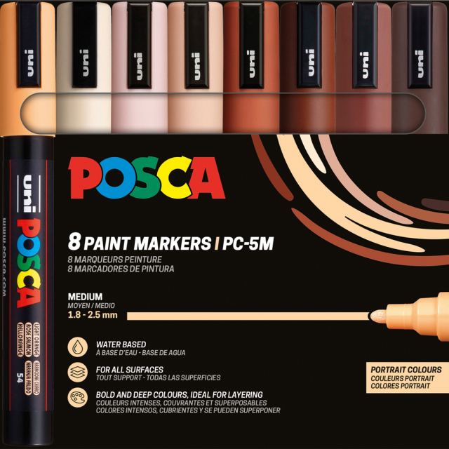PC-5M Portrait Colours set van 8