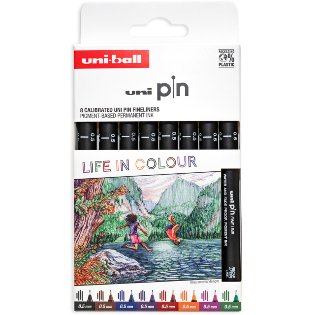 Pin Fine Line Colours 8-set