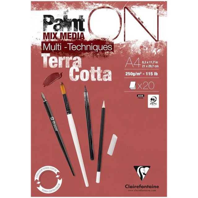 Paint'ON Tekenblok Terracotta A4