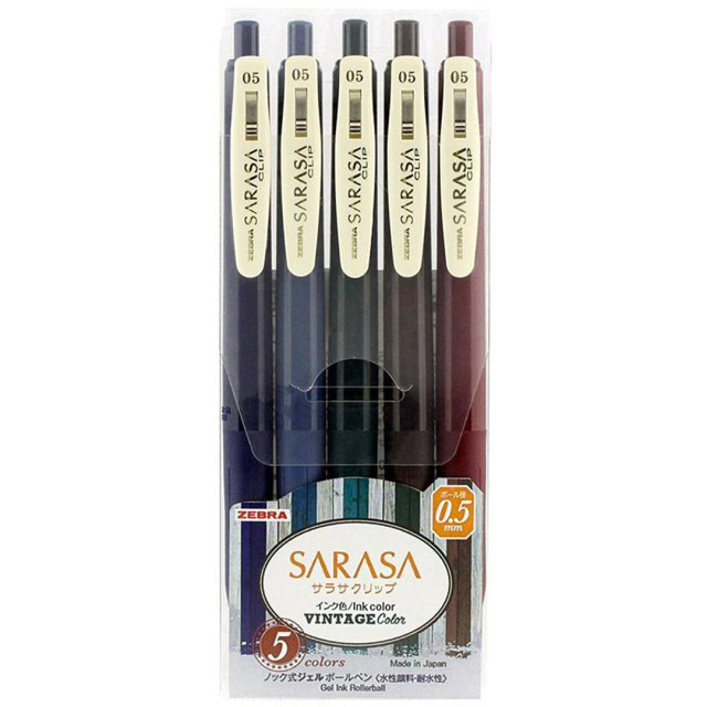 Sarasa Clip Vintage A 5-pack