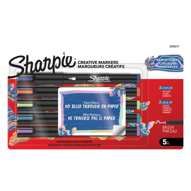 Creative Marker Brush Tip 5‑pack Earth Tones