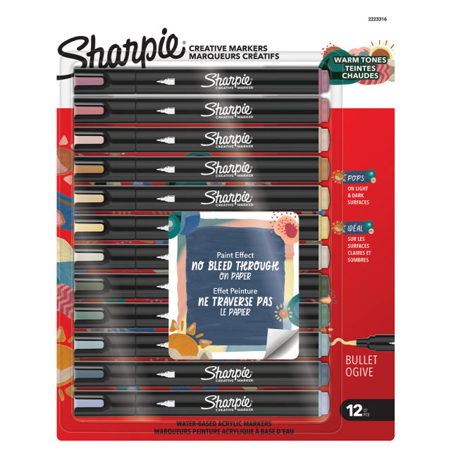 Creative Marker Bullet Tip 12-pack Warm Tones