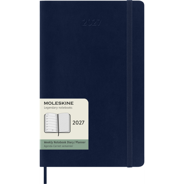Kalender 12M Weekly Notebook 2027 Softcover Large Sapphire Blue 