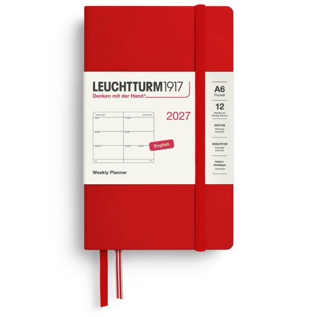 Kalender Weekly Planner 2027 A6 Cherry