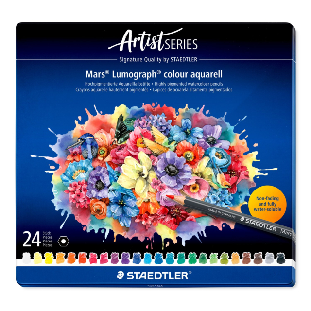 Aquarelpotloden Mars Lumograph 24-set