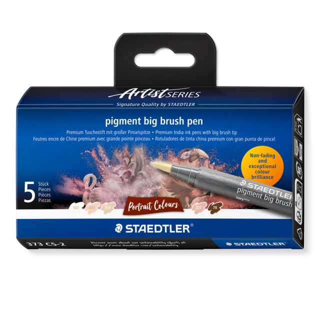Pigment Arts Big Brush Pen 5-set Portrait