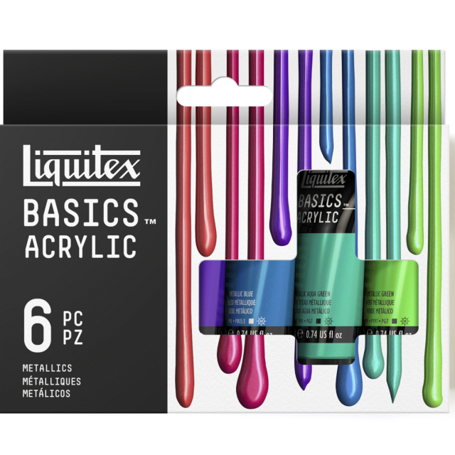 Acrylverf Basics Metallic Set 6x22 ml