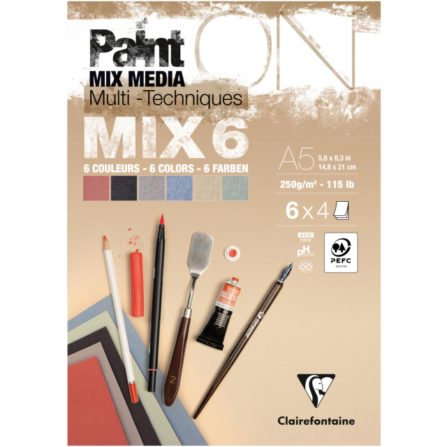 Paint'ON Mixed Media Mix6 A5