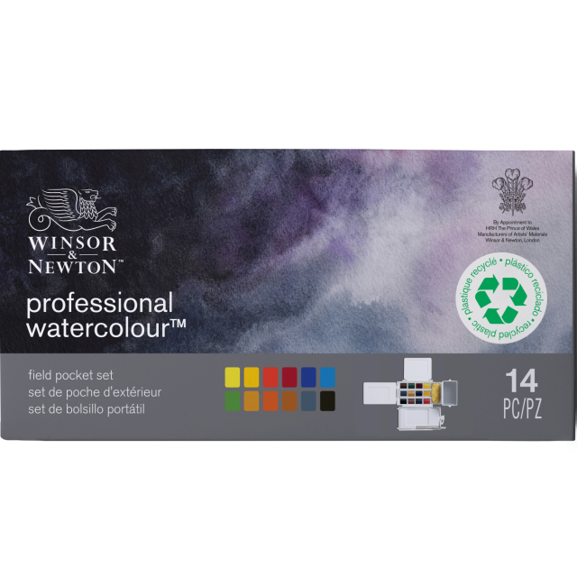 Professional Aquarelverf 1/2 napje Field Box 12-set