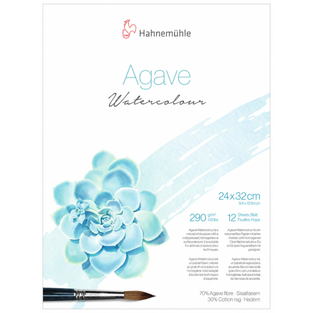 Aquarelblok Agave 290g CP 24x32 cm