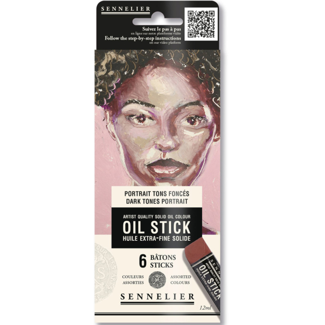 Oil Stick Mini 6-set Dark tones Portrait