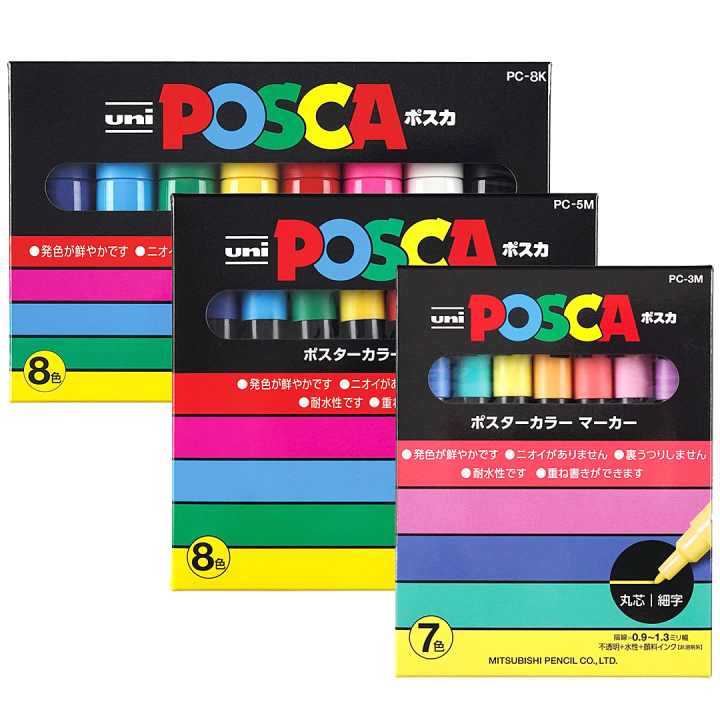 POSCA Bundle Kit Vol. 1 in de groep Pennen / Kunstenaarspotloden en -stiften / Viltstiften bij Voorcrea (posca-bundle-1)