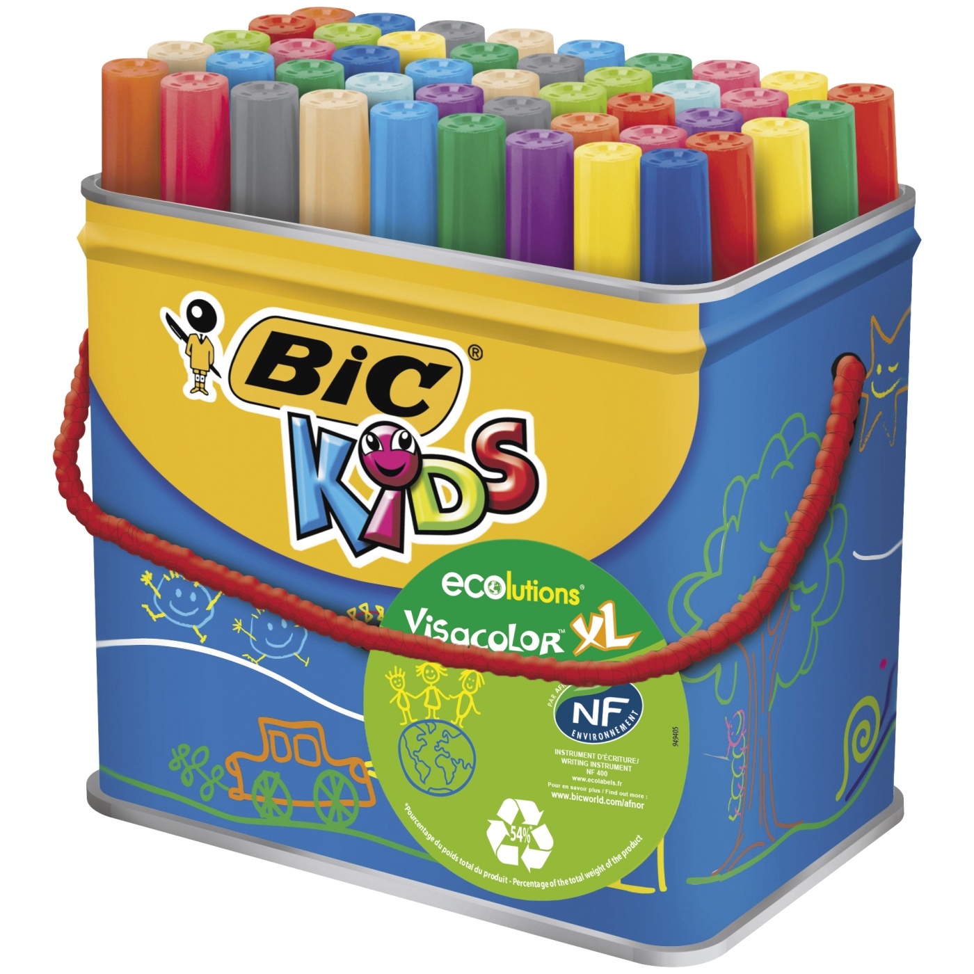Kids Visacolor XL Viltstiften 48-set (3 jaar+) in de groep Kids / Kinderpotloden en -stiften / Viltstiften voor kinderen bij Voorcrea (100249)