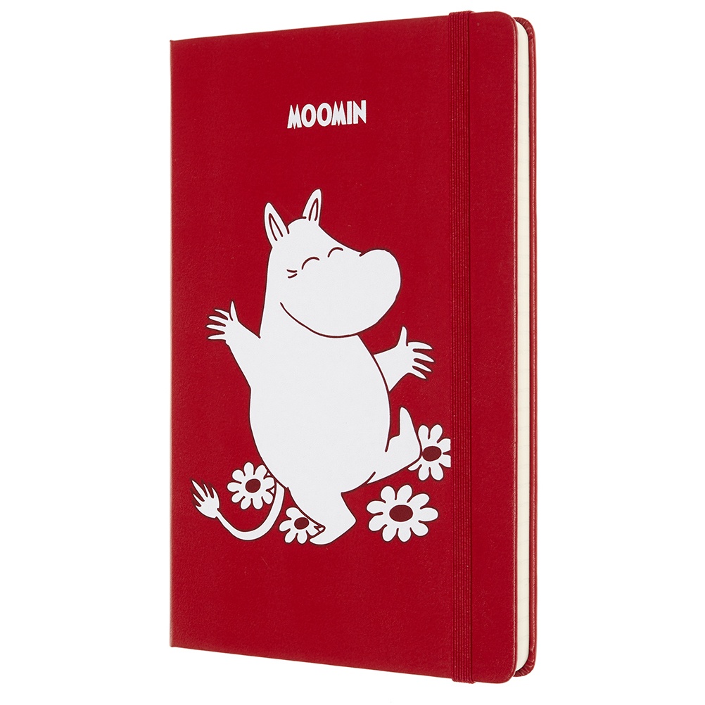 Hardcover Large Moomin Red Ruled in de groep Papier & Blokken / Schrijven en noteren / Notitieboeken bij Voorcrea (100372)