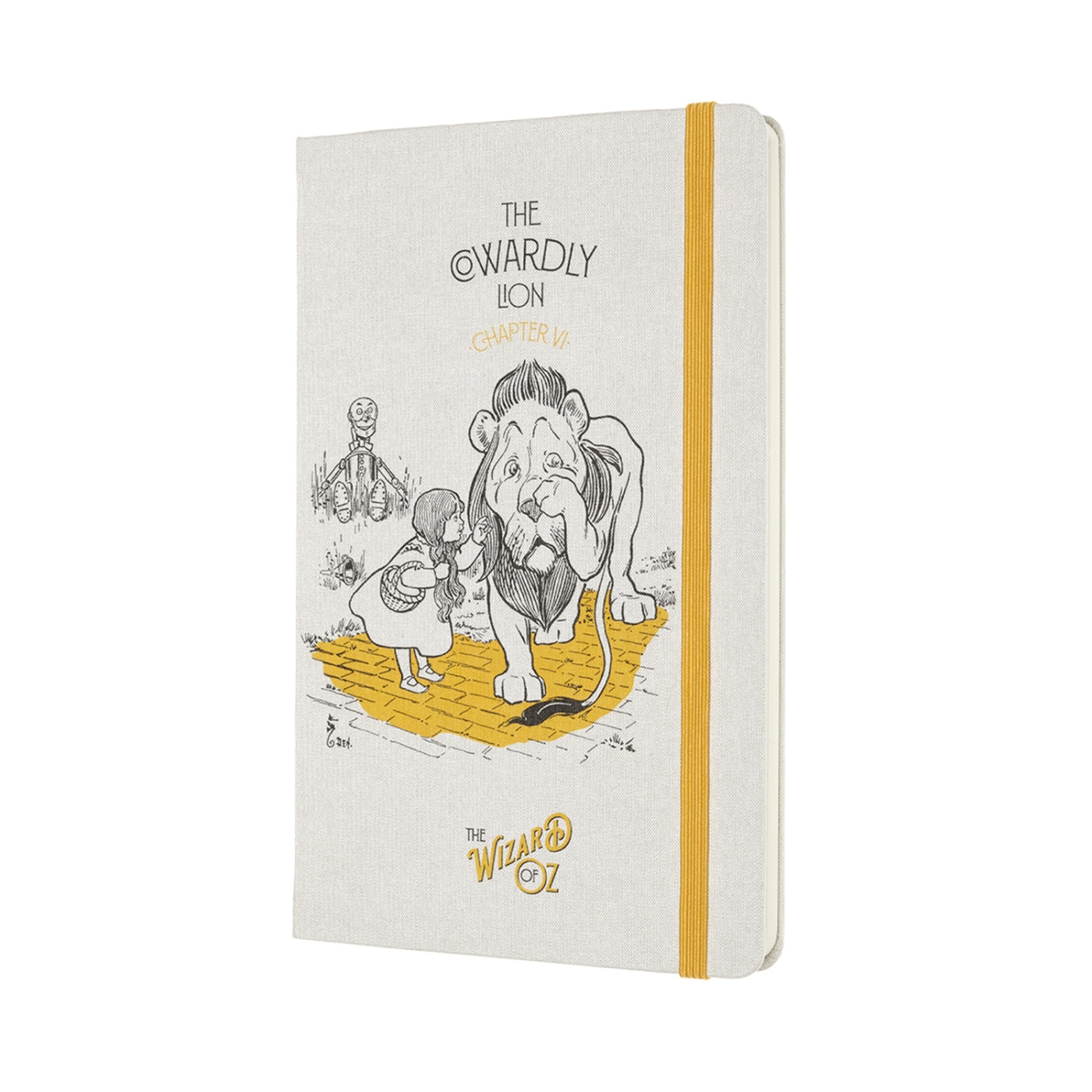 Hardcover Large Wizard of Oz - Cowardly Lion in de groep Papier & Blokken / Schrijven en noteren / Notitieboeken bij Voorcrea (100450)