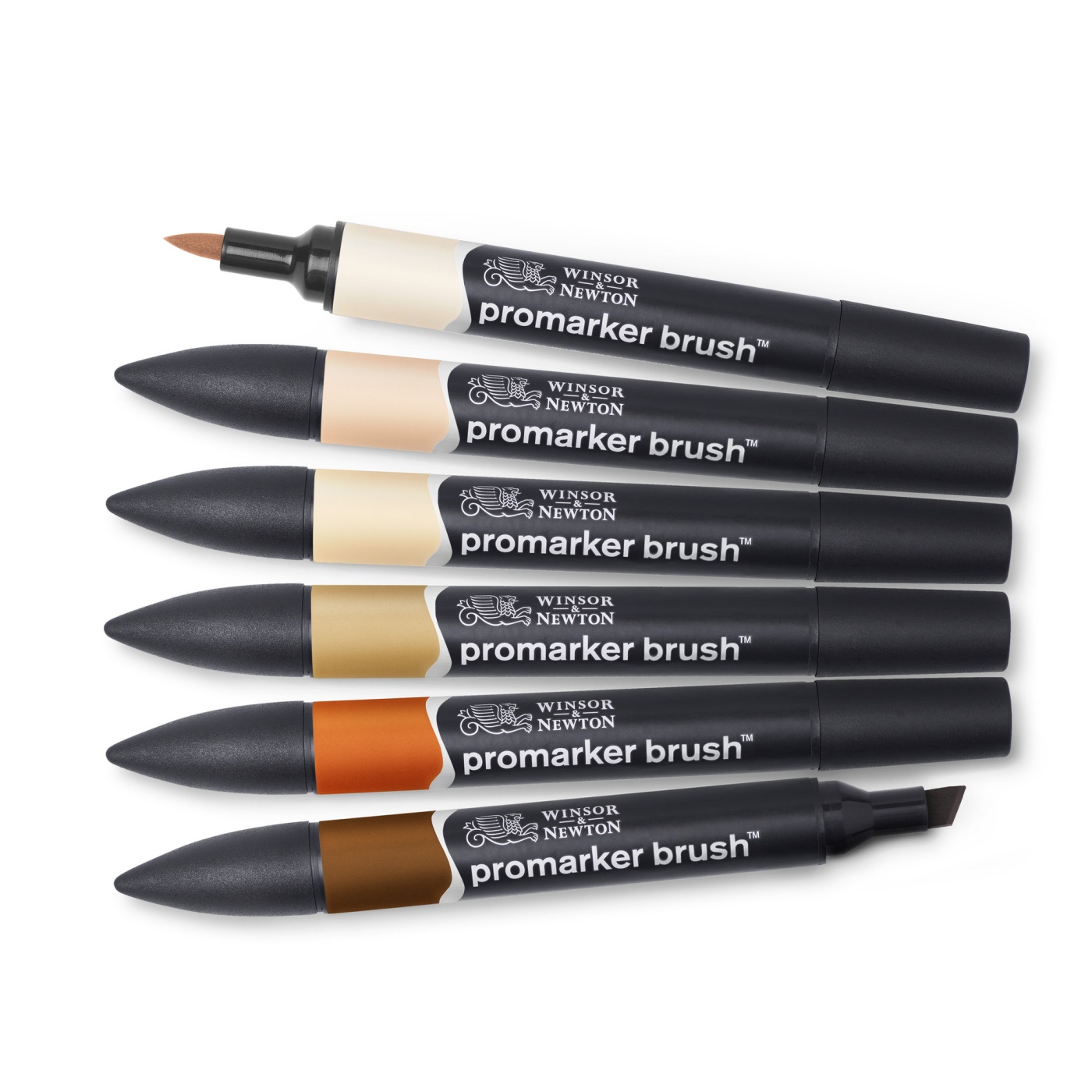 ProMarker Brush 6-set Skin Tones in de groep Pennen / Kunstenaarspotloden en -stiften / Illustratiemarkers bij Voorcrea (100553)