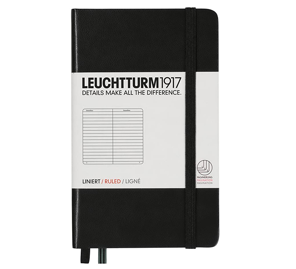 Notebook A6 Pocket Gelinieerd Black in de groep Papier & Blokken / Schrijven en noteren / Notitieboeken bij Voorcrea (100747)