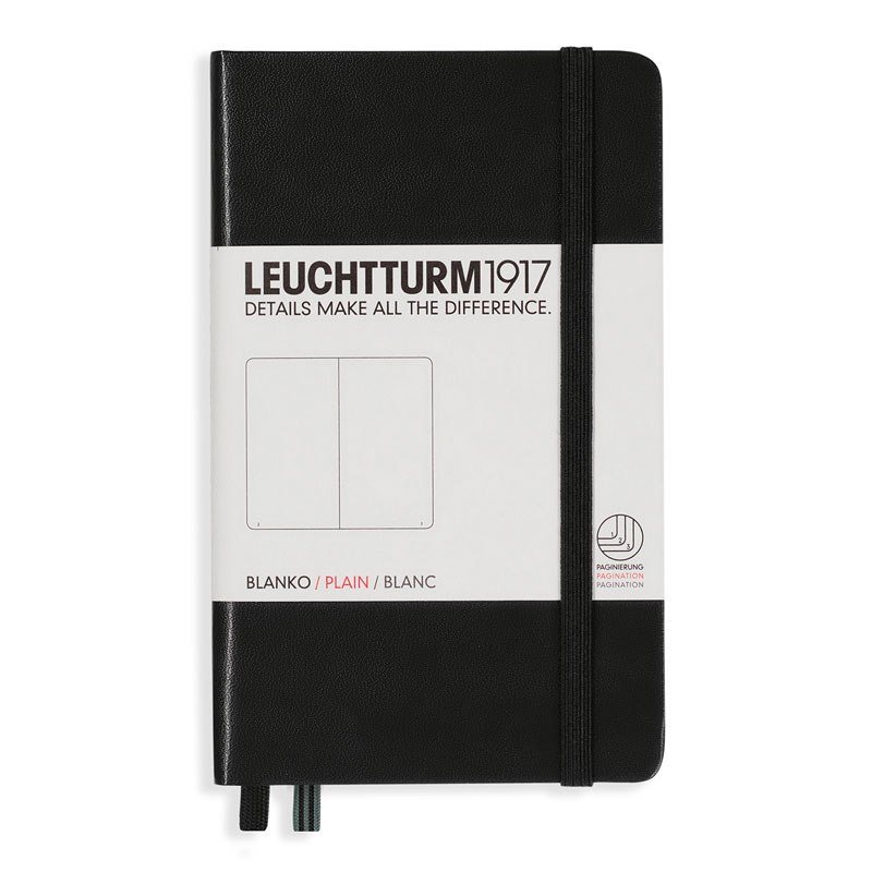 Notebook A6 Pocket Ongelinieerd Black in de groep Papier & Blokken / Schrijven en noteren / Notitieboeken bij Voorcrea (100784)