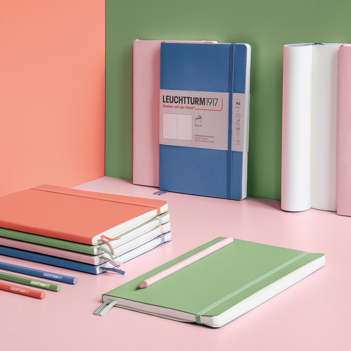 Notebook A5 Softcover Sage in de groep Papier & Blokken / Schrijven en noteren / Notitieboeken bij Voorcrea (100812_r)