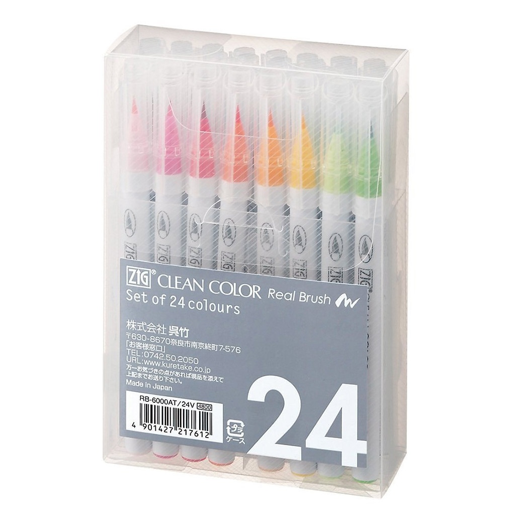 Clean Color Real Brush 24-set in de groep Pennen / Kunstenaarspotloden en -stiften / Penseelstiften bij Voorcrea (100961)