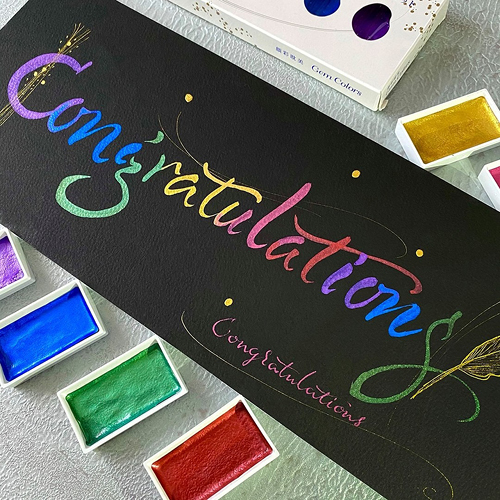 Gansai Tambi Aquarel 6-set Gem Colors