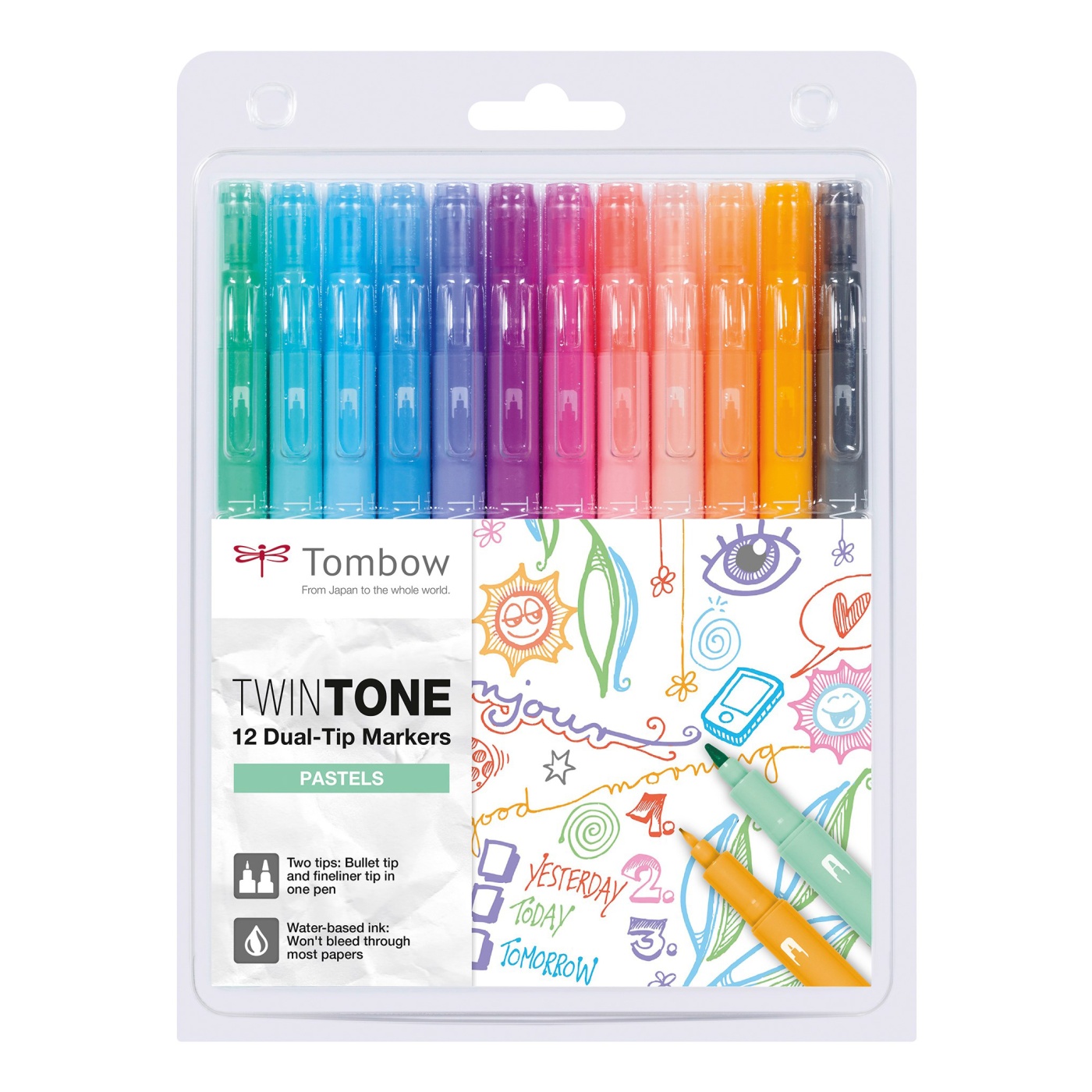 TwinTone Marker Pastel 12-pack in de groep Pennen / Kunstenaarspotloden en -stiften / Viltstiften bij Voorcrea (101104)