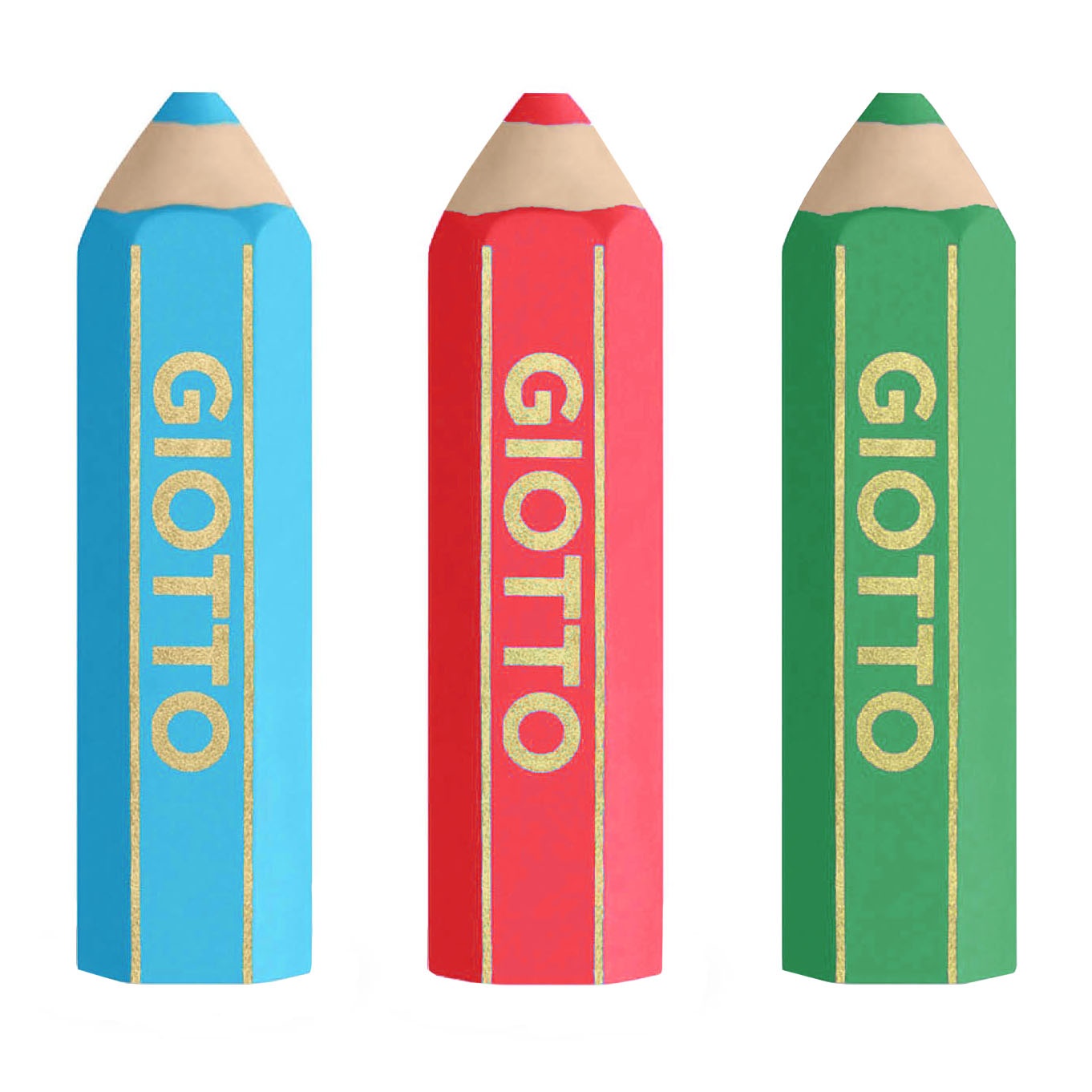 Gum 3-pack Happy Gomma in de groep Pennen / Accessoires voor pennen / Gummen bij Voorcrea (101593)