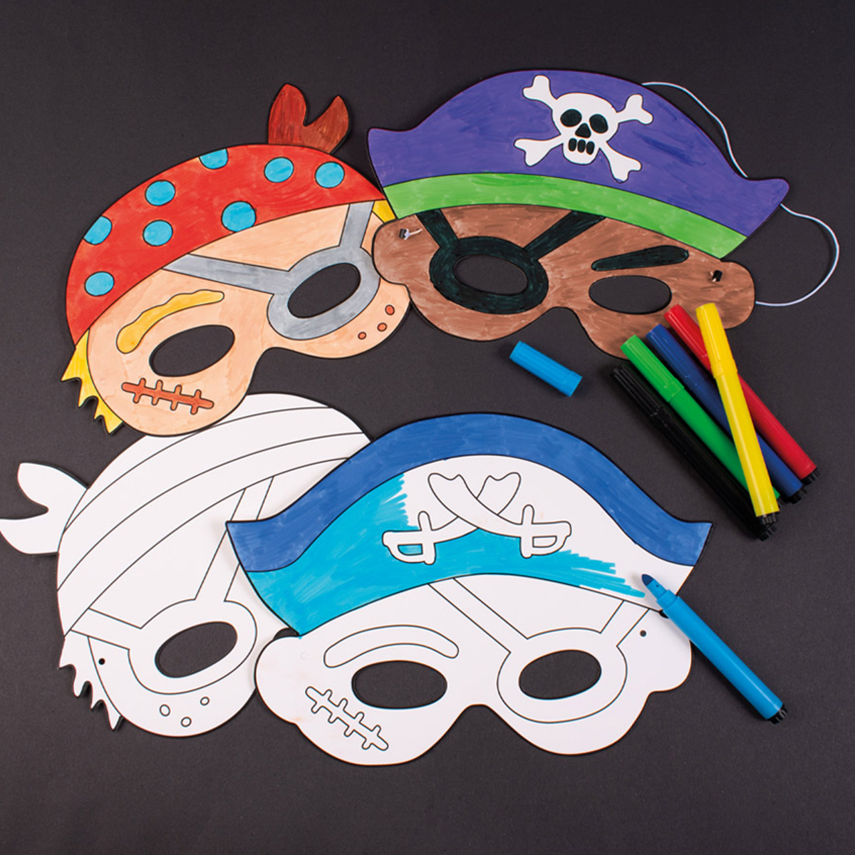 Paper Masks Pirates 12 pcs