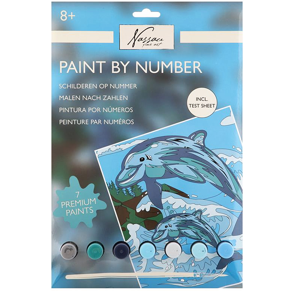 sticker Meenemen Incarijk Nassau Fine Art Schilderen op nummer Dolfijn | Voor Crea