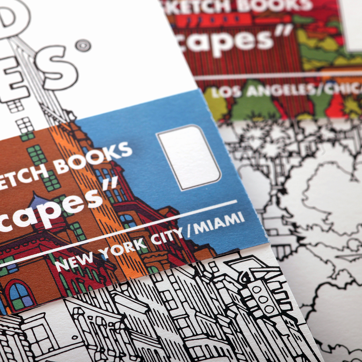 Streetscape Sketchbook Los Angeles/Chicago 2-Pack in de groep Papier & Blokken / Tekenblokken / Schetsboeken bij Voorcrea (129840)