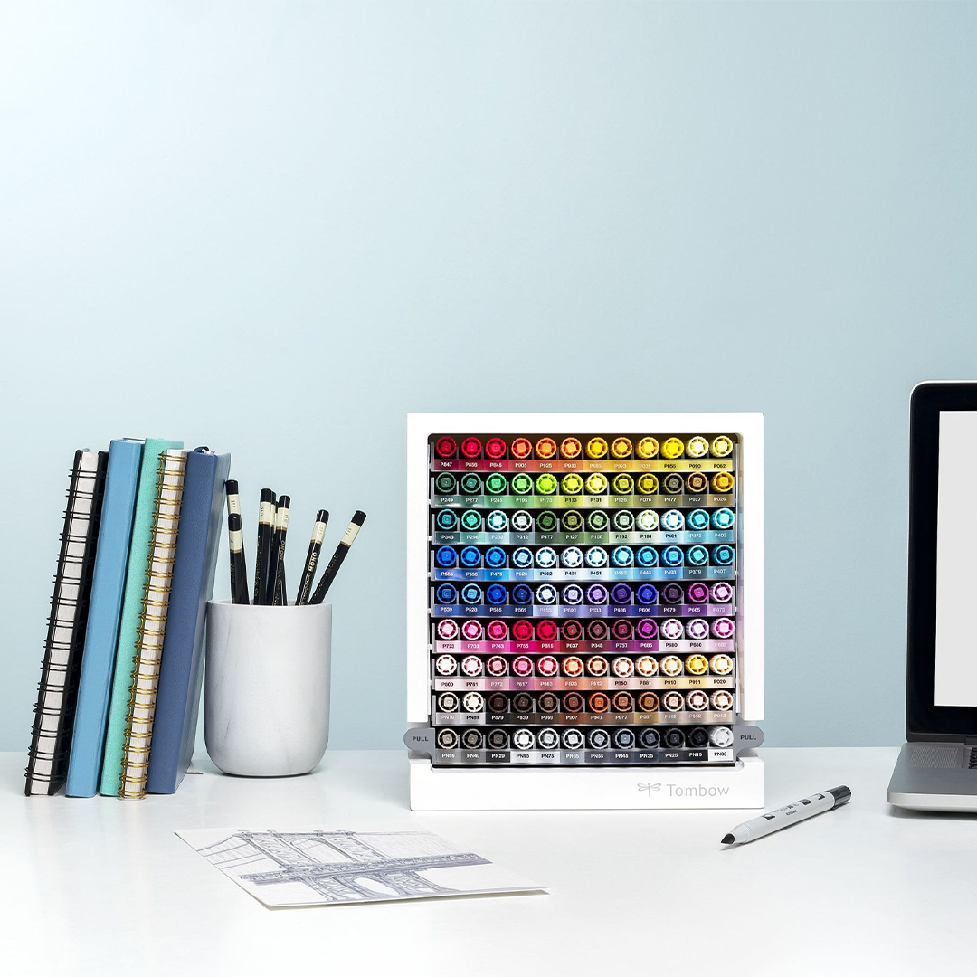 ABT Dual Brush Pen Desktop Organizer 108 stuks